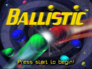 Ballistic title screen for Playstation